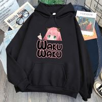 Japanese Anime Spy X Family Anya Forger Mens Clothing Graphic Print Sweatshirts Harajuku Streetwear Male Hoodie Kawaii Cartoon Size XS-4XL