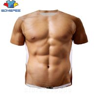 2023 NEW Anime 3d Printed t Shirts Womens T-shirts Animal Naked Hairy Men Nude Skin Chest Muscle Tee Shirts Harajuku Fake Muscle Tops fashion