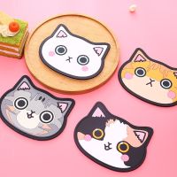 Cat Shaped Cup Coaster Silicone Cup Mat Pad Mug Holder Mat Coffee Drinks Table Placemats Heat-resistant Cup Coasters 식탁매트