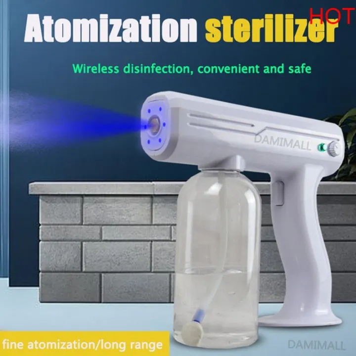 Handheld Disinfection Machine Gun Anion Blu ray Nano Sprayer 800ml Nano