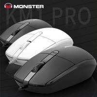 MONSTER KM1 WIRED KABEL MOUSE 4D OPTICAL LAPTOP KOMPUTER - Hitam non-light