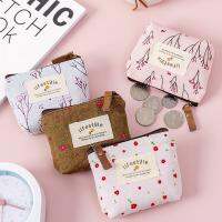 Fashion Flower Pattern Coin Purses Small Fresh Canvas Coin Wallet Lady Girls Earphone Coin Key Money Storage Bag Zipper Pouch