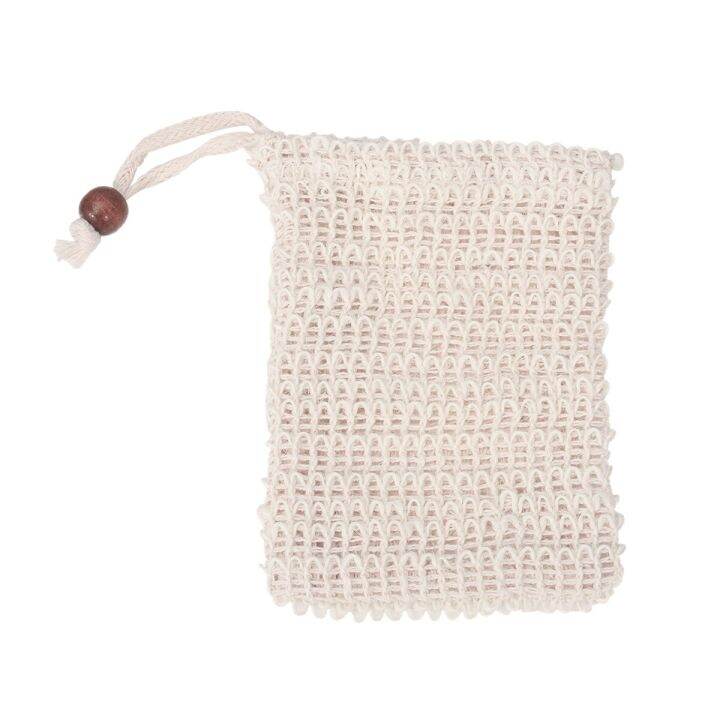 5-4-3pcs-sisal-hemp-soap-bag-blister-foam-maker-mesh-with-drawstring-soap-net-foaming-easy-bule-mesh-bag-bathroom-foam-maker