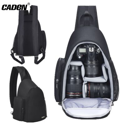 เป้ใส่กล้องถ่ายรูป CADeN DSLR สำหรับ Nikon Sony Canon อุปกรณ์ถ่ายภาพกันกระแทกกันน้ำสำหรับการเดินทางในกระเป๋าสะพายไหล่สำหรับกลางแจ้ง