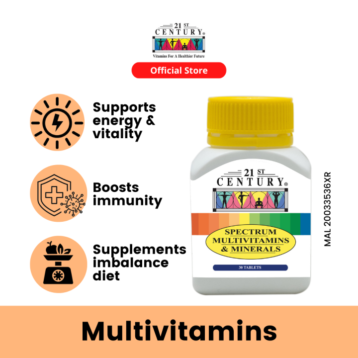 21st Century Spectrum Multivitamins & Minerals 30's Lazada