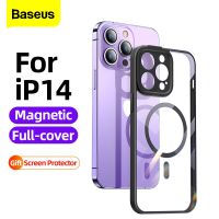 [ ฟรีกระจก ] Baseus เคสโทรศัพท์ แม่เหล็ก สําหรับ iPhone 14 Pro Max 2022 ใหม่ กันกระแทก เคสป้องกัน แม่เหล็กใส ฝาหลัง Fundas