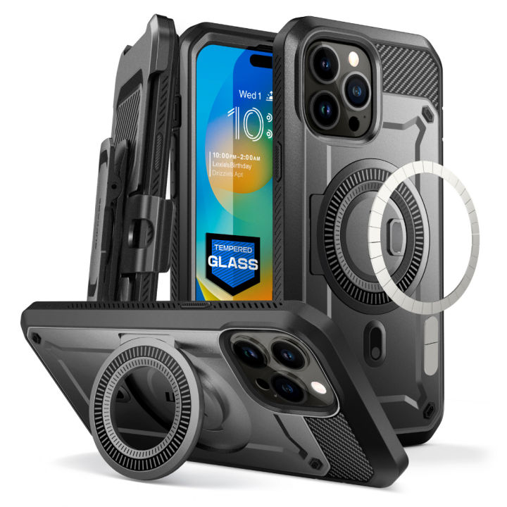 supcase-เคสโทรศัพท์มือถือกระจกนิรภัย-กันรอยหน้าจอ-ลายยูนิคอร์น-beetle-pro-mag-พร้อมขาตั้ง-และคลิปหนีบเข็มขัด-สําหรับ-iphone-14-pro-max-6-7