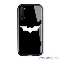 UCUC เคสโทรศัพท์เคสสำหรับ OPPO Reno 3 reno3(5G) แก้วโทรศัพท์มือถือกรณีเย็นซูเปอร์ฮีโร่ไอรอนแมนกัปตันอเมริกา S pider-Man กันกระแทกกระจกนิรภัยกลับปกคลุมกรณีซิลิโคนอ่อนนุ่มขอบปลอก