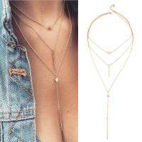 ◎✲ Delysia King Multi-layer Small Dot Pendant Trendy Stainless Steel Statement Necklaces Woman