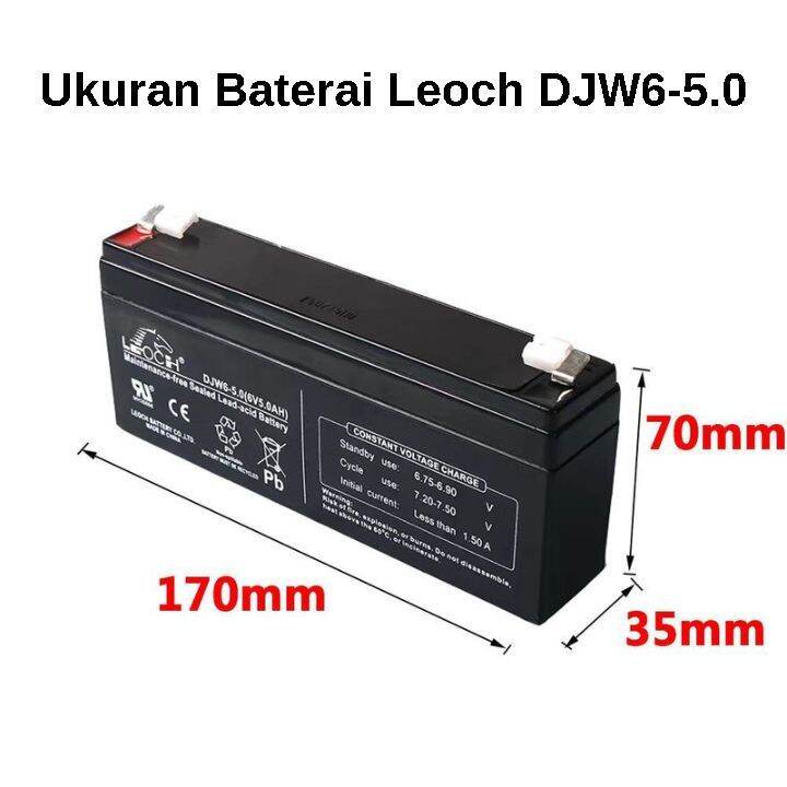 LEOCH BATTERY DJW65.0 ValveRegulated Lead Acid Battery Aki Baterai Lazada Indonesia