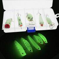 【hot】❦❃☃ Luya Bait Set Mino Little Man VIB Poppa Fluorescence Submerged Nightlight Hard Fishing Ge