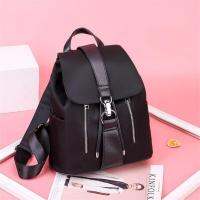 Black Highstreet Modern Lady Metal Ring Detail Zipper PU Backpack Fashion Streetwear Backpacks