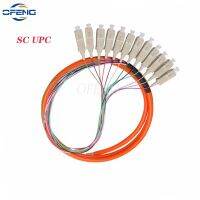 12 Core SC/UPC Pigtail Multimode 1m Bundle Tail Cable FTTH Optic Pigtai