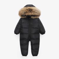 Russian New Jumpsuit Kids Winter Wear Baby Boy Snowsuit Parka Nature Fur 90% Duck Down Jacket For Girl Clothes Coat Overalls