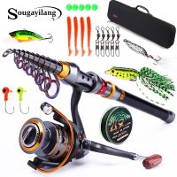 Sougayilang 1.8-3.6m Telescopic Fishing Rod and 11BB Fishing Reel Wheel Portable Travel Fishing Spinning Fishing Rod Combo Pesca