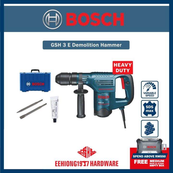 BOSCH 0611320703 GSH 3 E Professional Demolition Hammer With SDS Plus