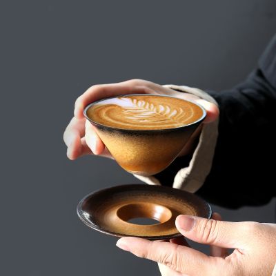 【CW】❀✌✟  1 Set Cup And Saucer Mug Pottery Teacup Afternoon Mugs