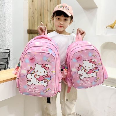 TOP❈♞❆ กระเป๋าเป้สะพายหลัง กระเป๋านักเรียน พิมพ์ลาย Hello Kitty ขนาดใหญ่ สําหรับเด็กอนุบาล