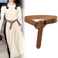 Soft Genuine Leather Knotted Belt Women Luxury Brand Design Fashion Thin Waist Clothing Accessories Goth Vintage Wide Waistband Belts