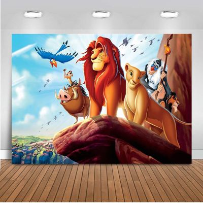 【Worth-Buy】 Neoback พื้นหลังการถ่ายภาพ Lion King Simba ฉากหลังถ่ายภาพสำหรับสตูดิโอถ่ายภาพงานปาร์ตี้วันเกิดรูปการ์ตูนเด็กผู้ชายปรับแต่งได้