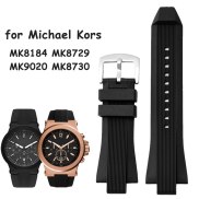 Dây đeo cao su Silicone cho MICHAEL KORS Dây đồng hồ MK8184 8729 9020