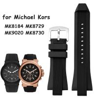 Tali Jam Tangan Karet ซิลิโคนสำหรับ Michael Kors สายนาฬิกาข้อมือ Mk8184 8729 9020 MK8152 MK9020 MK9026กันน้ำผู้ชายกำไลข้อมือ29Mm X 13Mm