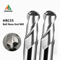 Ball Nose End Mill ทังสเตนคาร์ไบด์เครื่องตัด R0.5 R1 2 3 4 5 6 7 R8 9 R10 2ขลุ่ยสำหรับไม้อลูมิเนียม CNC Bit Milling Tool