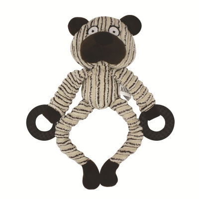 [COD] ผ้าสักหลาดสำหรับสัตว์เลี้ยงของเล่นสัตว์เลี้ยงผ้าลูกฟูกแหวนยางสามสี ตุ๊กตาลิงฮิปโปหมีของเล่น