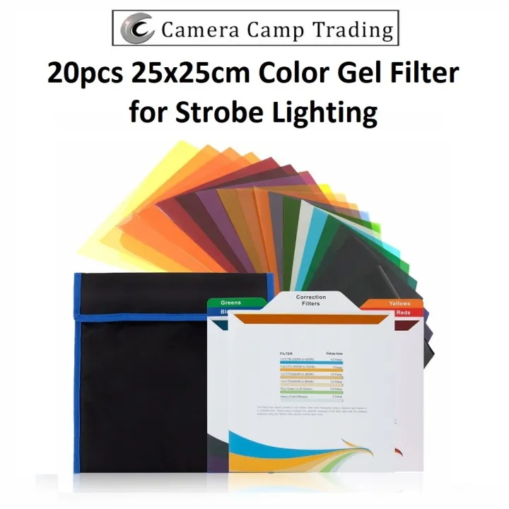 OEM Lighting Color Gel Filters 25x25cm 20pcs Color Transparent Color