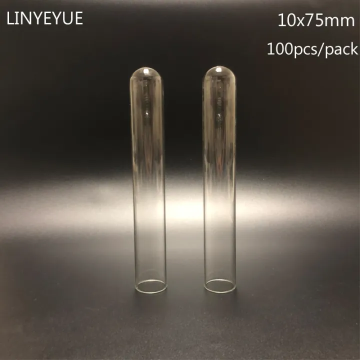 100 pieces/pack 10x75mm lab Glass Test tube Ushape Bottom Small