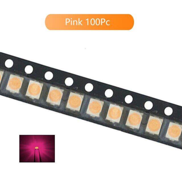 yingke-led-แบบ-smd-3528จำนวน100ชิ้นสีแดงสีเหลืองสีเขียวไดโอดเปล่งแสงยูวีสีขาวสีฟ้าสีส้มชุดอุปกรณ์-diy-แบบทำมือ