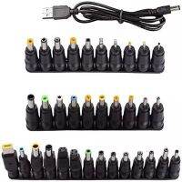 Dc Power Adapter Kits 34 Pcs Universal Input Famale 5.5 Mm X 2.1 To Multi-type Male Dc Plug Jack Tips For Laptop