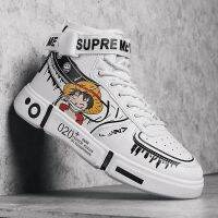 Fashion Men Casual Sneaker Shoes Anime Luffy Classic High Tops Durable Cool