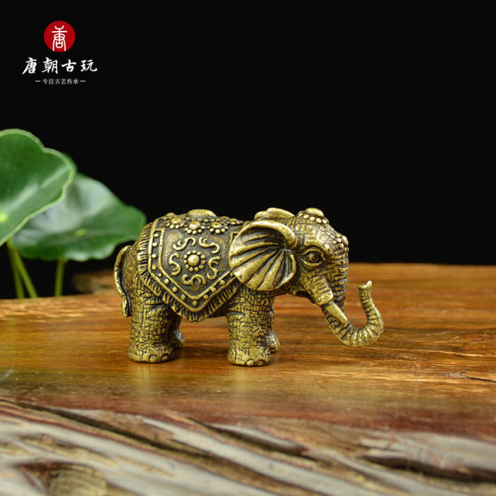 on-sale-ของเก่าโบราณเครื่องประดับมงคล-ruyi-ช้างทองแดงบริสุทธิ์จับทองแดงชิ้นเล่นกับไม้บรรทัดความดันหล่อโบราณพระพุทธรูปทิเบตเนปาล