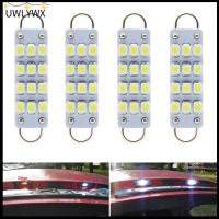 UWLYWX 4ชิ้น การ DC12V ซัง 12SMD 3528 44mm ครับ ไฟพู่ห้อย โคมไฟโดม หลอดไฟอ่านหนังสือ LED สำหรับรถยนต์ การ C5W