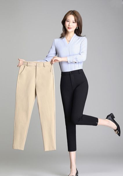 HUILISHI Korean Ladies Plain Stretchable Slim Fashion Ankle Cropped ...