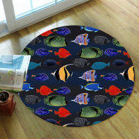 Funny Fish Car Square Anti-Skid Area Floor Mat 3D Rug Non-slip Mat Dining Room Living Room Soft Bedroom Car 09