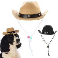 ZZOOI Outdoor Adjustable Summer Photo Prop Dogs Cats Headwear Dogs Cat Caps Pet Dog Hat Cowboy Hats