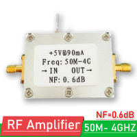 LNA 50เมกะเฮิร์ตซ์-4000เมกะเฮิร์ตซ์ NF = 0.6dB เสียงต่ำเชิงเส้นสูงเครื่องขยายเสียง RF สำหรับ SDR รับ HF FM VHF UHF แฮมวิทยุ2.4กรัม900เมตร