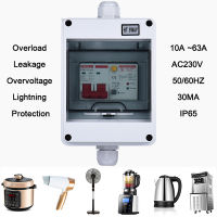 Rco RCCB สวิตช์ไฟป้องกันการรั่วไหล Rco RCCB กล่องกระจายไฟฟ้ากันน้ำ RCD IP65พร้อมเบรกเกอร์ AC