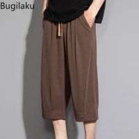 Bugilaku Pi Shuai Capris Mens Summer Thin Tie Feet Cool Shorts Summer Sports Pants Ice Feel Casual Medium Pants