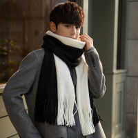 men scarf ผ้าพันคอแคชเมียร์เลียนแบบเกาหลีผ้าพันคอผู้ชายผ้าพันคอผู้หญิงผ้าพันคอกันหนาวหนา