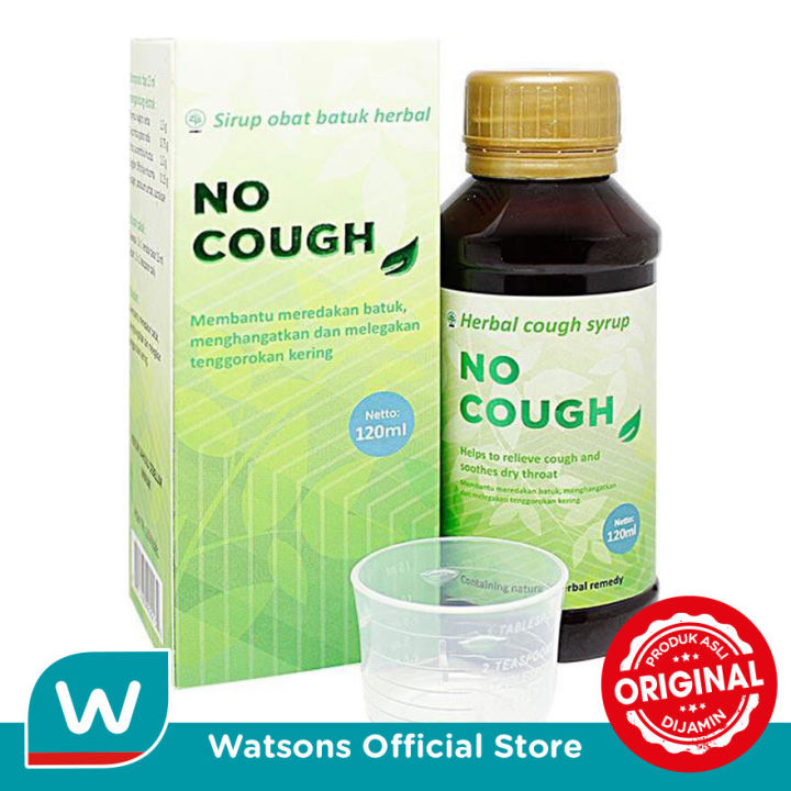 NO COUGH Herbal Cough Syrup 120ml Lazada Indonesia