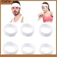 CUCU 3Pcs ไม่ลื่นหลุด Sweatbands ป้องกันการลื่นไถล อีลาสติก ดูดซับความชื้น ที่คาดผมสำหรับวิ่ง วงผมโยคะ สายรัดออกกำลังกาย กีฬา headbands