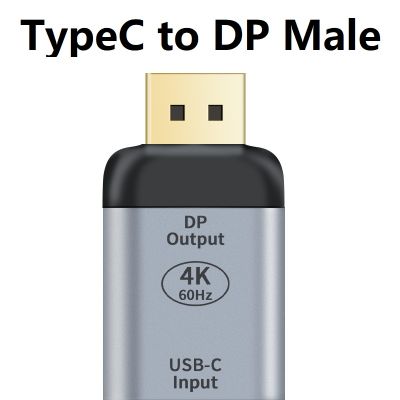 4พัน60เฮิร์ตหญิงชาย USB Type C เพื่อ HDMI เข้ากันได้ DP อะแดปเตอร์แปลงสำหรับ Pro Air แล็ปท็อปศัพท์มือถือ