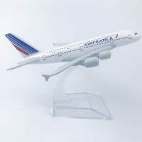 [16cm] โมเดลเครื่องบิน Air France A380 (Aircraft Metal Model) วัสดุทำจากเหล็ก  พร้อมฐาน สวย งานคุณภาพ - ของเล่น ของสะสม ตั้งโชว์เสริมฮวงจุ้ย