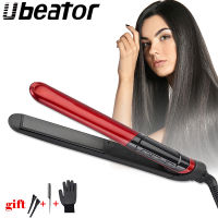 จอแสดงผล LCD 2-in-1 เคลือบผมเซรามิก straightener ใหม่ที่รีดผมที่หนีบผมเครื่องมือจัดแต่งทรงผม Fast Warm-up Thermal