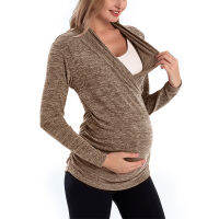 Maternity Pullovers เสื้อกันหนาวแขนยาวเสื้อพยาบาลฤดูใบไม้ร่วงฤดูหนาวเสื้อผ้าสำหรับสตรีตั้งครรภ์ Jersey