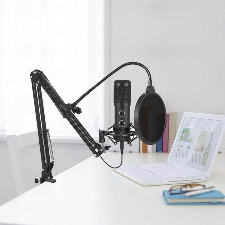 bonke-2020-upgraded-usb-condenser-microphone-for-computer-great-for-gaming-podcast-livestreaming-youtube-recording-karaoke-on-computer-plug-amp-play-with-adjustable-metal-arm-stand-ideal-for-gift