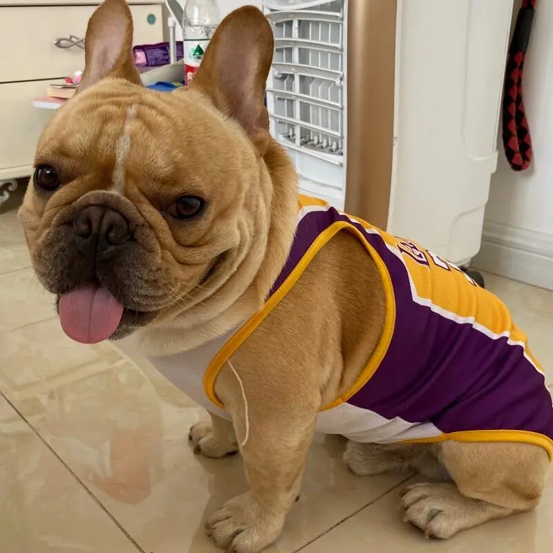 Summer Dog Clothes Breathable Basketball Jersey Pet Quick-drying